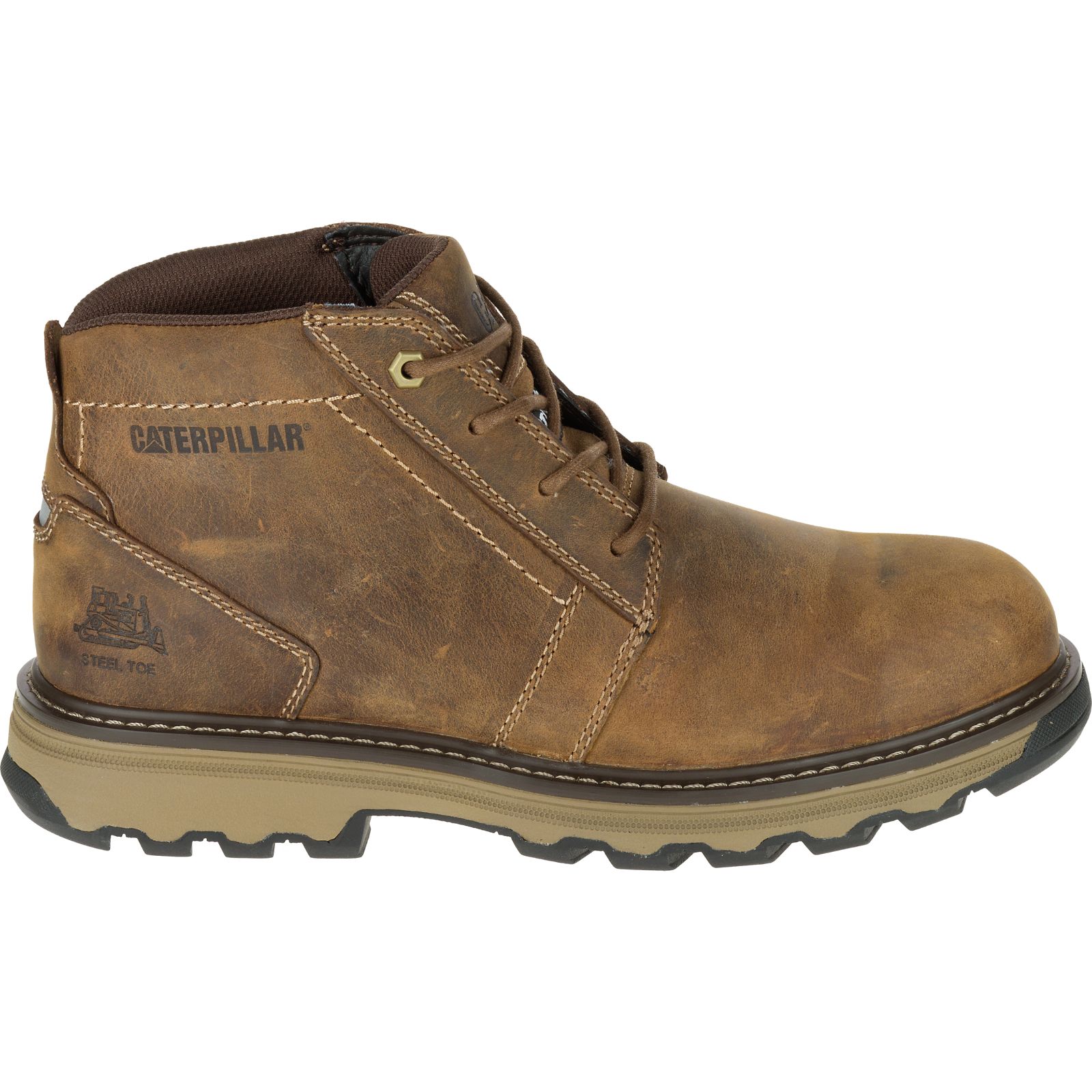 Caterpillar Parker Steel Toe S1p Hrc Sra Philippines - Mens Work Boots - Dark Beige 89746DSUQ